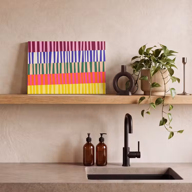 Leinwandbild - Muster – Streifen – Abstrakt – Modern – Farbenfroh — 3
