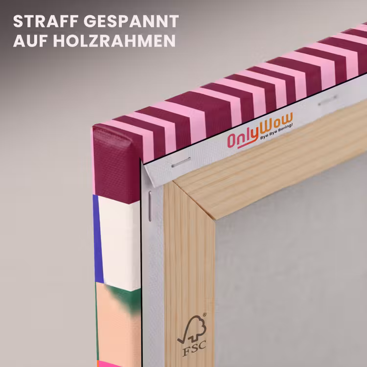 Leinwandbild - Muster – Streifen – Abstrakt – Modern – Farbenfroh — 5
