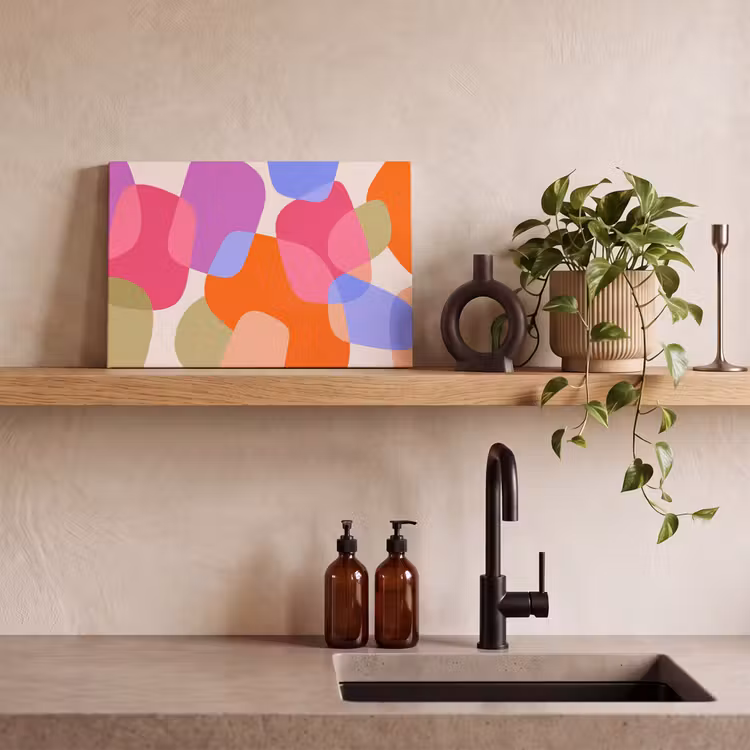 Leinwandbild - Zusammenfassung – Formen – Modern – Farbenfroh — 3