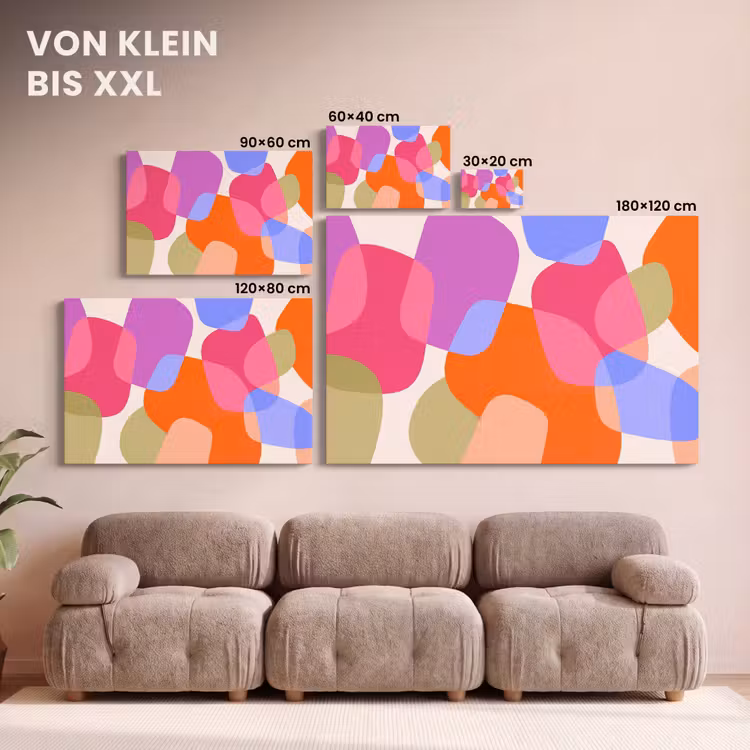 Leinwandbild - Zusammenfassung – Formen – Modern – Farbenfroh — 6