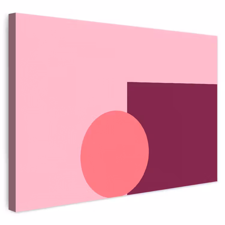 Leinwandbild - Zusammenfassung – Formen – Rosa – Modern – Design — 1