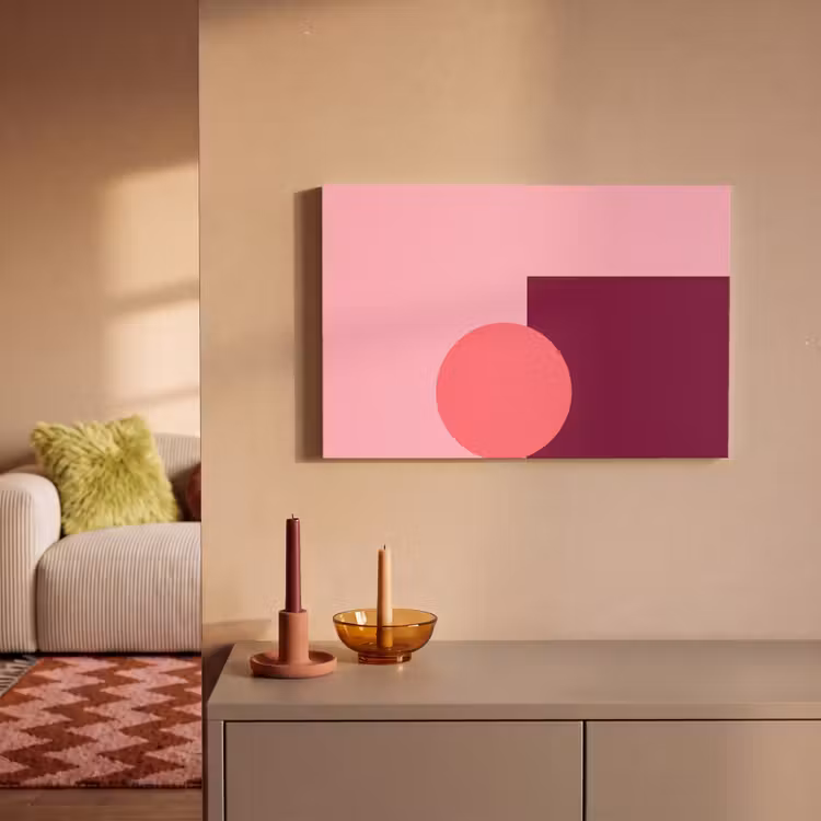 Leinwandbild - Zusammenfassung – Formen – Rosa – Modern – Design — 2