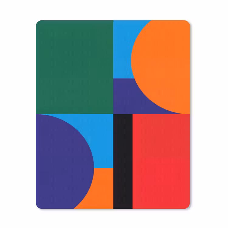Mauspad - Geometrisch – Abstrakt – Formen – Farbenfroh – Modern — 1