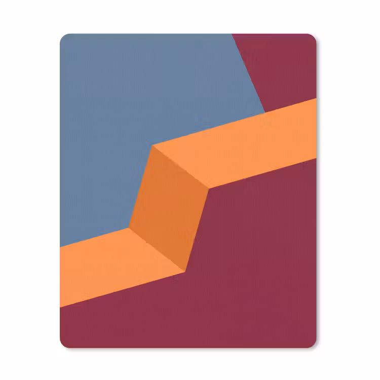Mauspad - Zusammenfassung – Formen – Modern – Blau – Orange — 1