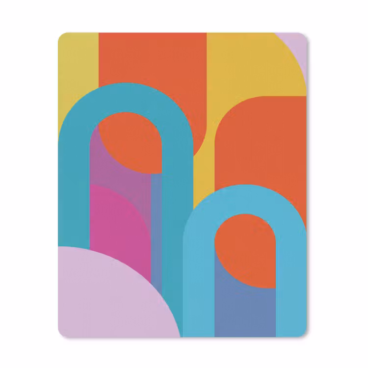 Mauspad - Zusammenfassung – Geometrie – Farbenfroh – Modern – Kunst — 1