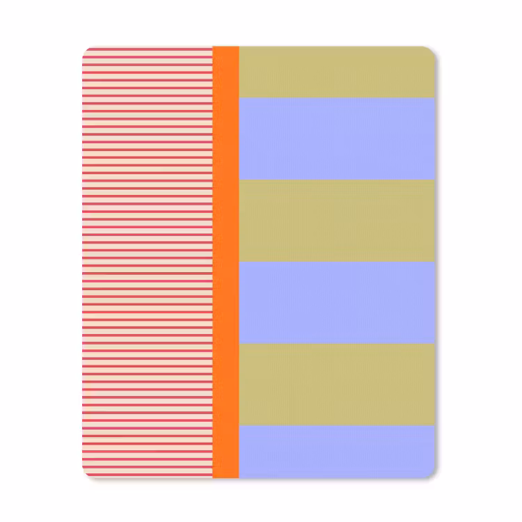 Mauspad - Zusammenfassung – Geometrie – Streifen – Blöcke – Rot — 1
