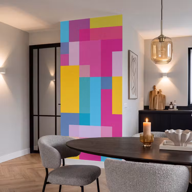 Tapete - Abstrakt – Geometrisch – Kunst – Farbenfroh – Modern — 5