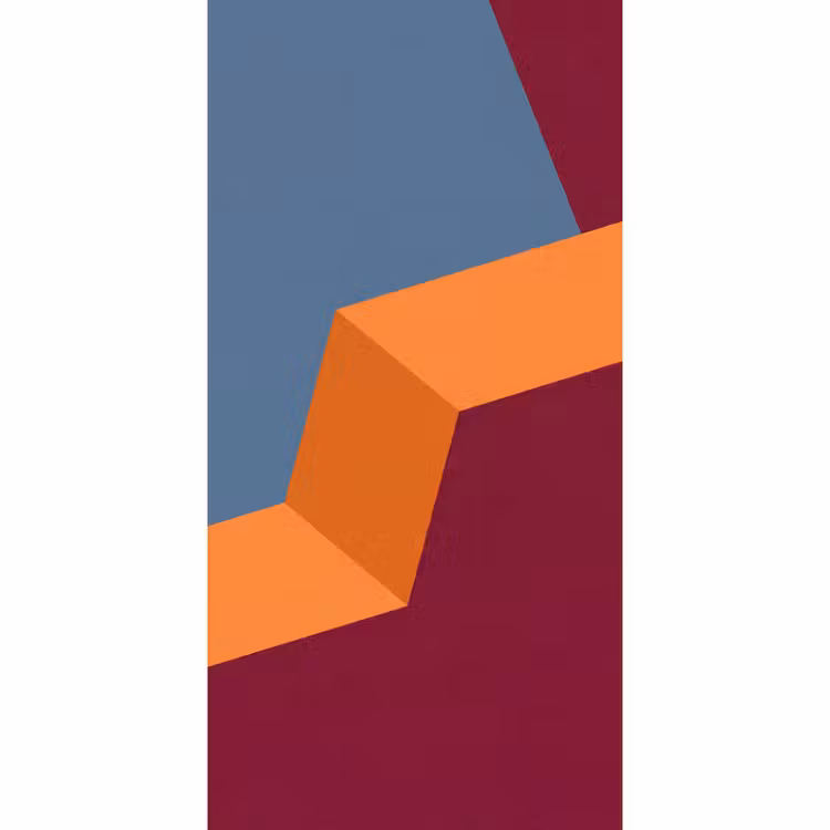 Tapete - Zusammenfassung – Formen – Modern – Blau – Orange — 2