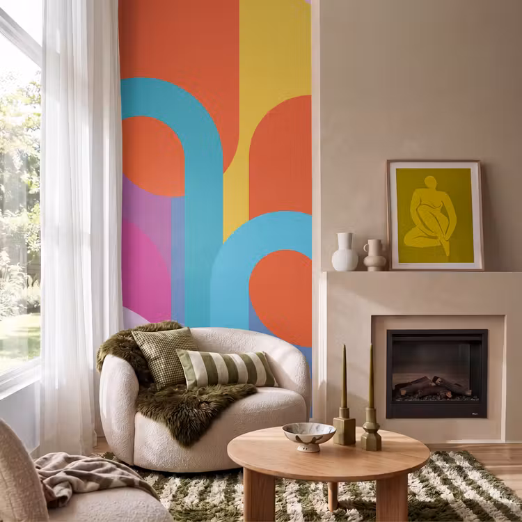 Tapete - Zusammenfassung – Geometrie – Farbenfroh – Modern – Kunst — 1