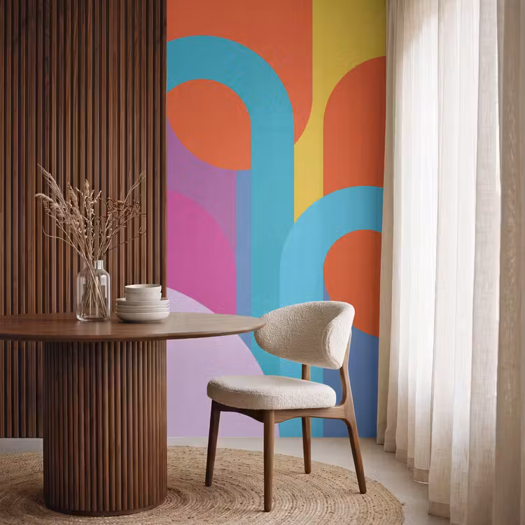 Tapete - Zusammenfassung – Geometrie – Farbenfroh – Modern – Kunst — 4