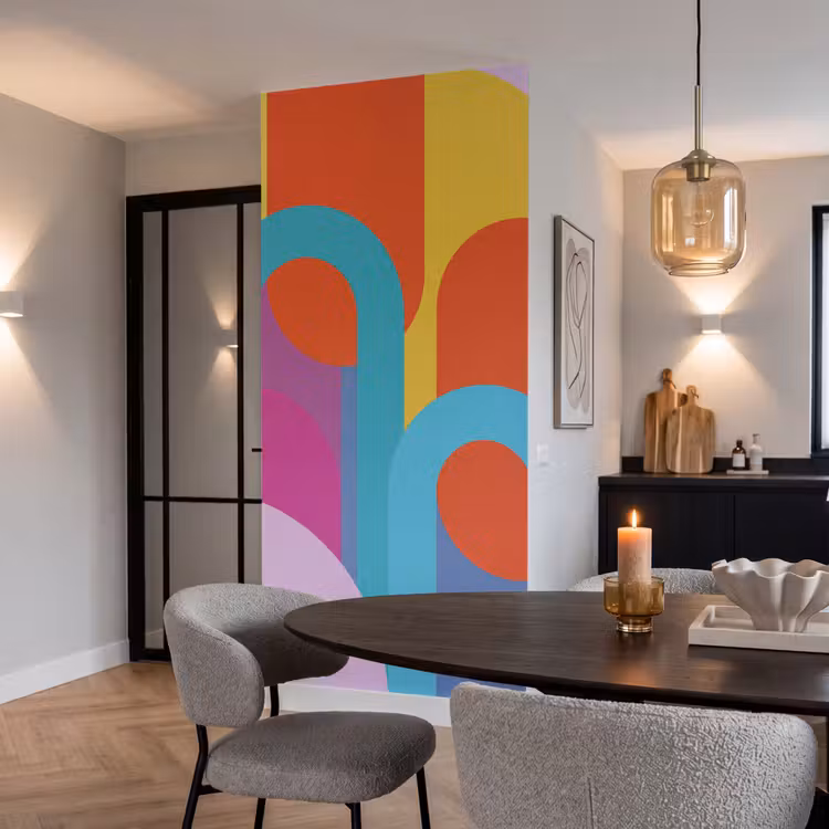 Tapete - Zusammenfassung – Geometrie – Farbenfroh – Modern – Kunst — 5