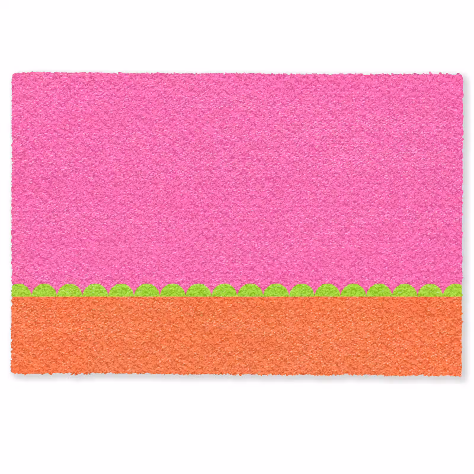 Fußmatte - Zusammenfassung – Geometrisch – Farbblöcke – Rosa – Orange — 1