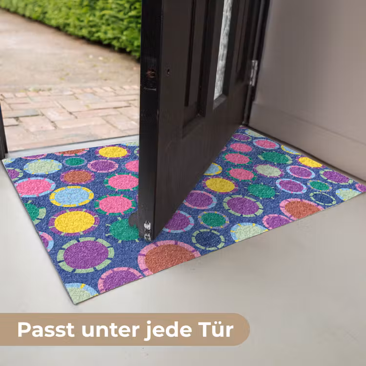 Fußmatte - Muster – Kreise – Abstrakt – Bunt — 7