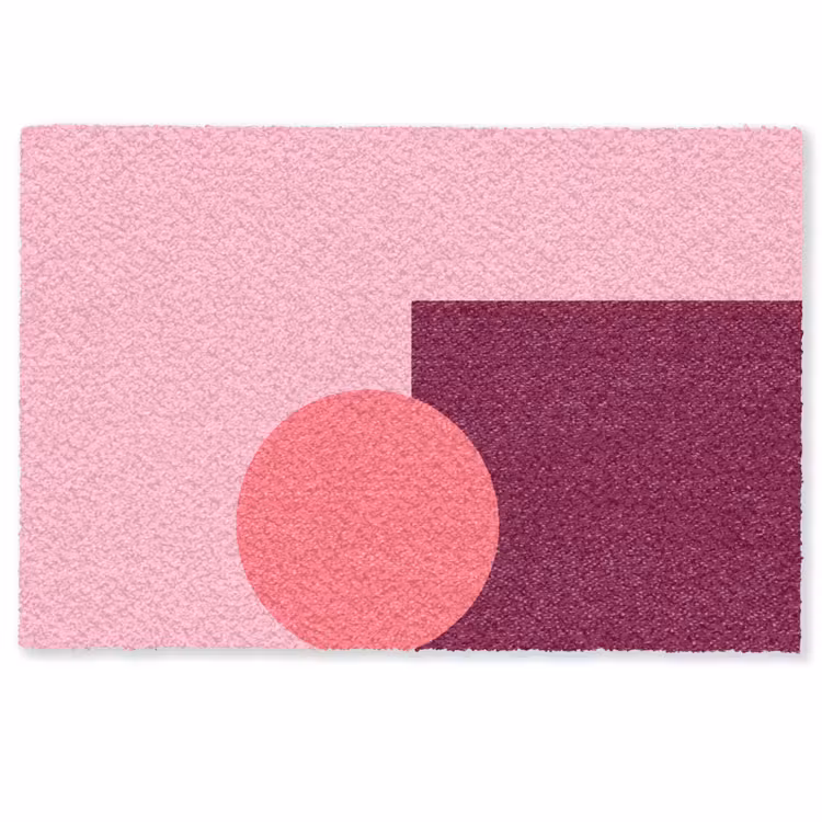 Fußmatte - Zusammenfassung – Formen – Rosa – Modern – Design — 1
