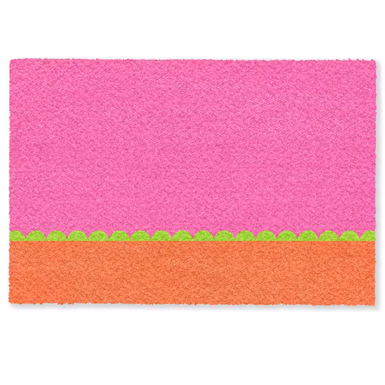 Fußmatte - Zusammenfassung – Geometrisch – Farbblöcke – Rosa – Orange — 1