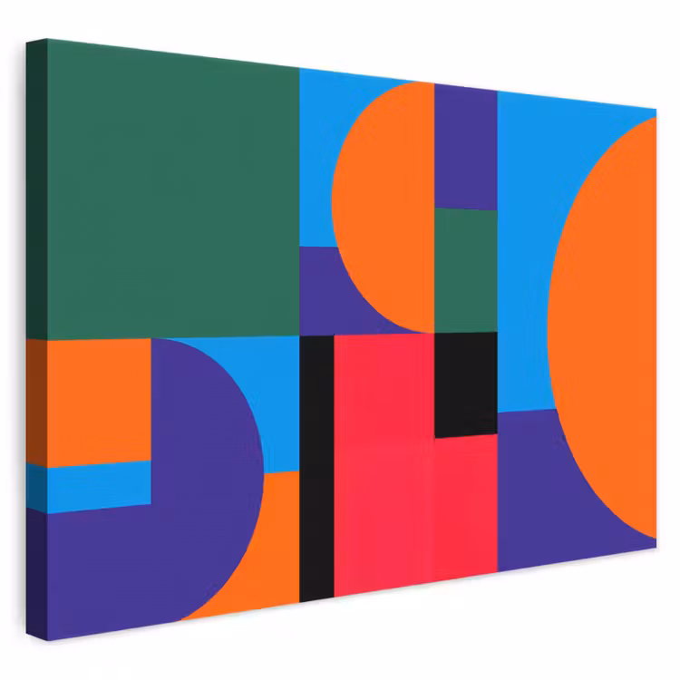 Leinwandbild - Geometrisch – Abstrakt – Formen – Farbenfroh – Modern — 1