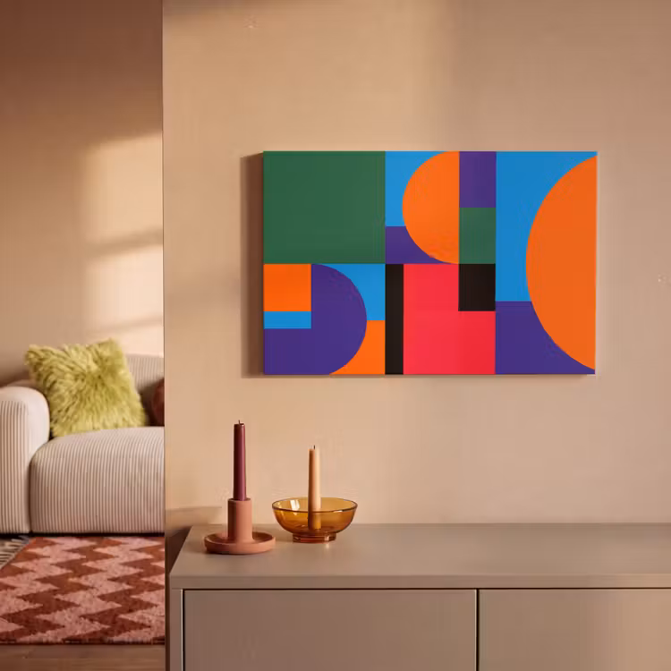 Leinwandbild - Geometrisch – Abstrakt – Formen – Farbenfroh – Modern — 2