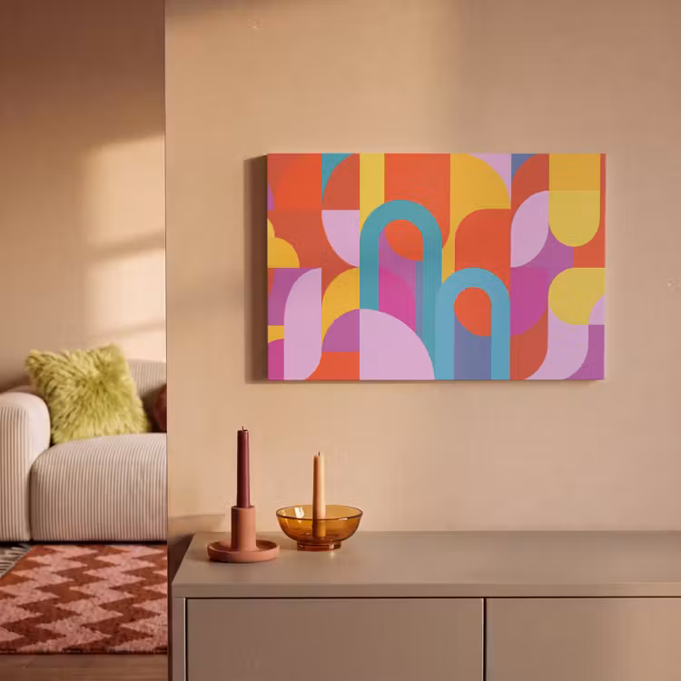 Leinwandbild - Zusammenfassung – Geometrie – Farbenfroh – Modern – Kunst — 2