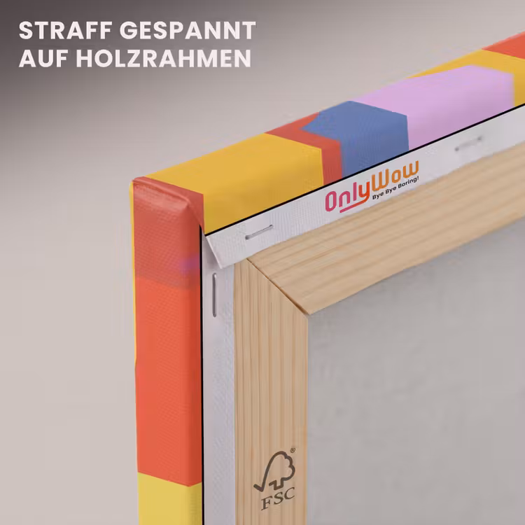 Leinwandbild - Zusammenfassung – Geometrie – Farbenfroh – Modern – Kunst — 5