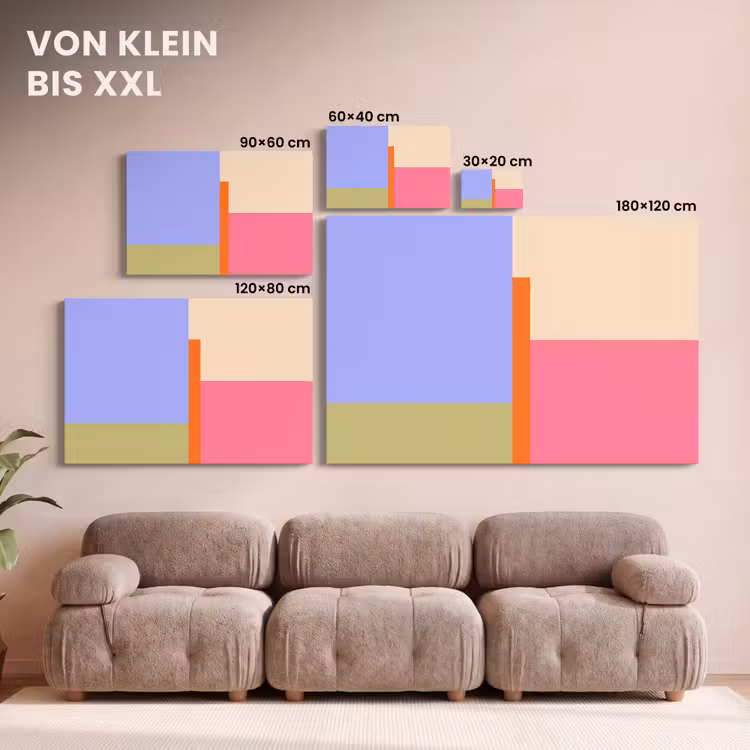 Leinwandbild - Zusammenfassung – Geometrie – Kunst – Modern – Farbenfroh — 6
