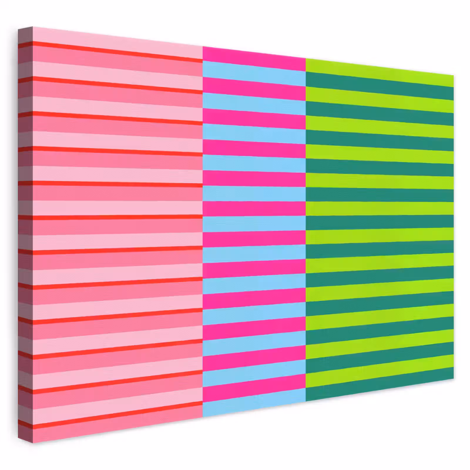 Leinwandbild - Muster – Streifen – Modern – Abstrakt – Bunt — 1