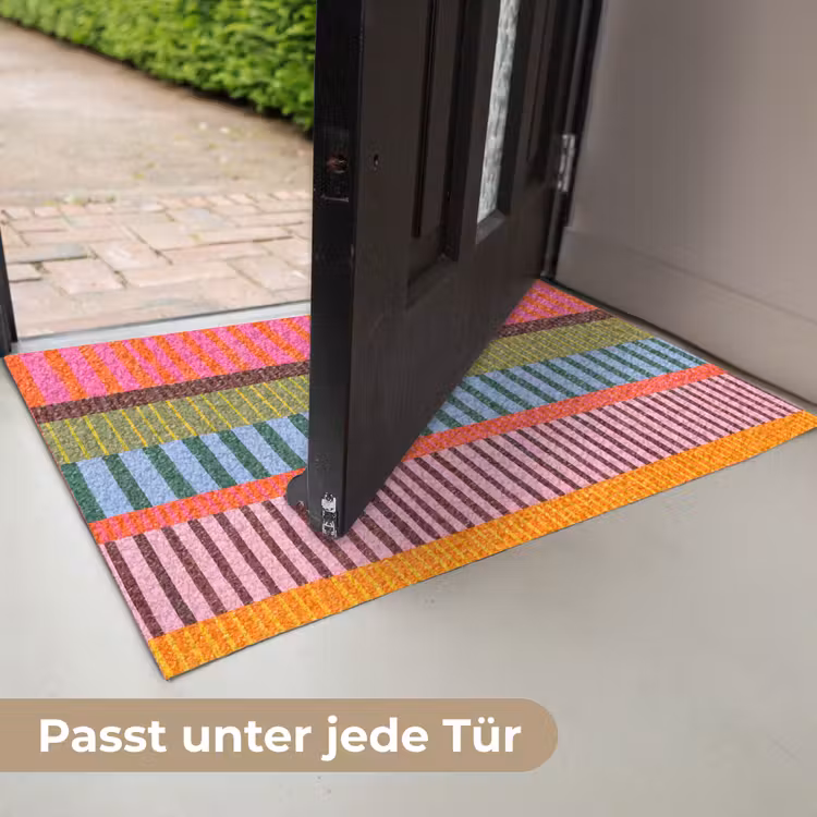 Fußmatte - Zusammenfassung – Streifen – Modern – Farbenfroh – Kunst — 7