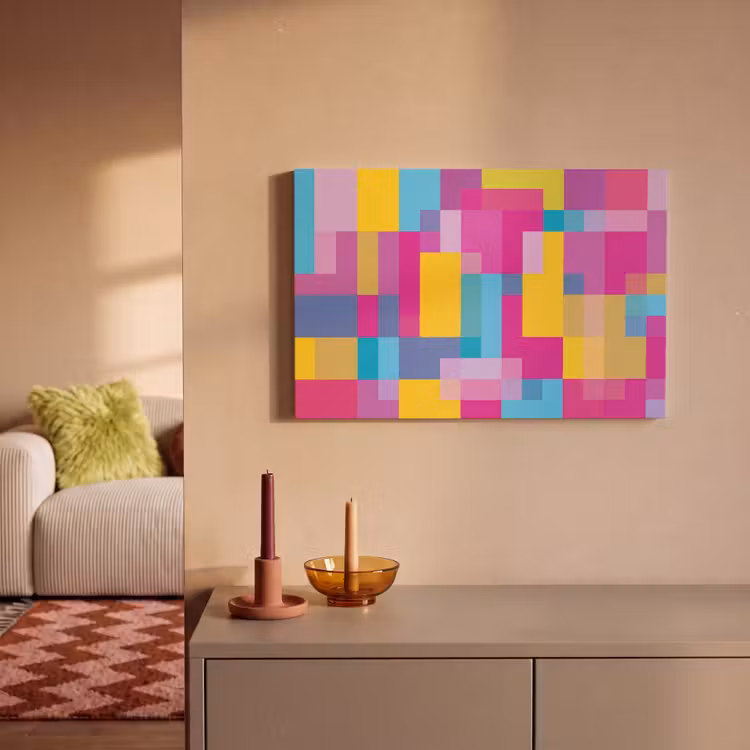 Leinwandbild - Abstrakt – Geometrisch – Kunst – Farbenfroh – Modern — 2