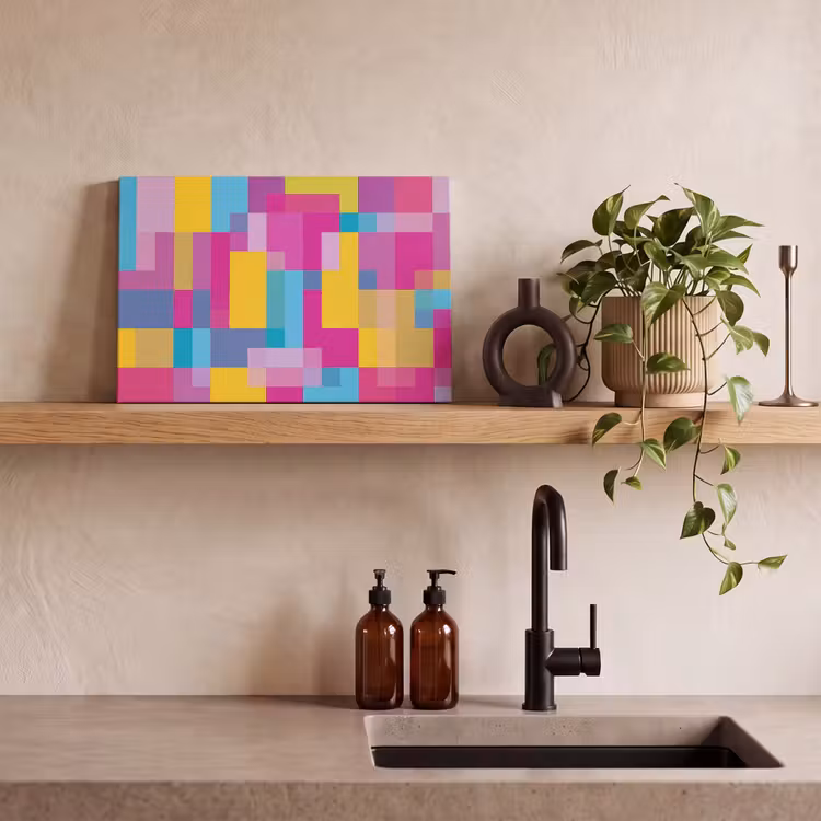 Leinwandbild - Abstrakt – Geometrisch – Kunst – Farbenfroh – Modern — 3