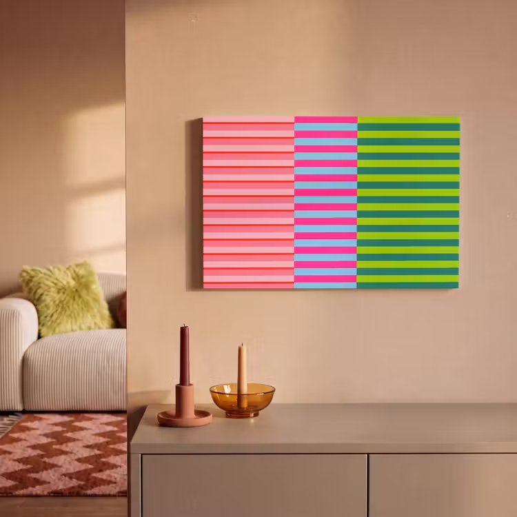 Leinwandbild - Muster – Streifen – Modern – Abstrakt – Bunt — 2