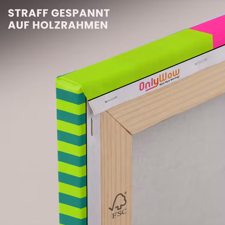 Leinwandbild - Muster – Streifen – Modern – Abstrakt – Bunt — 5