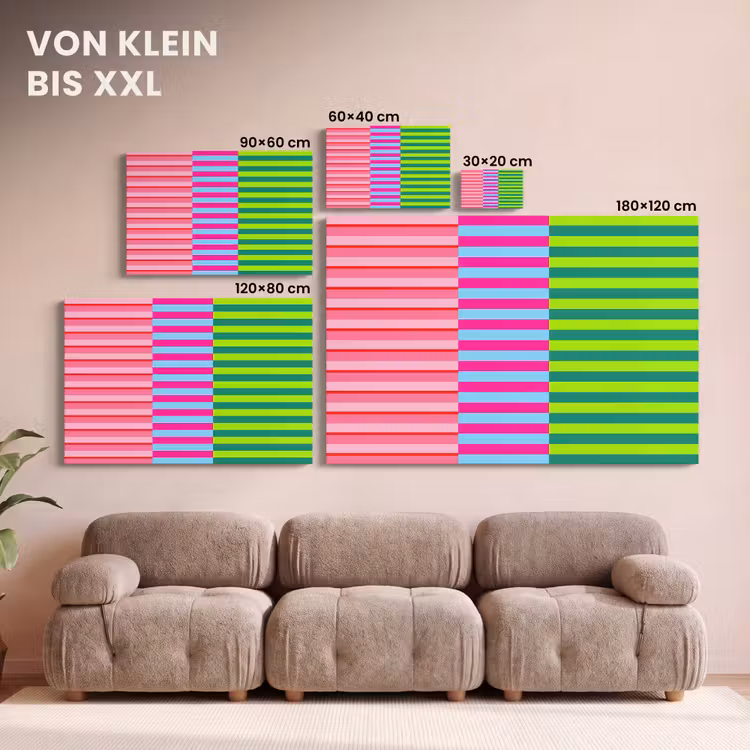 Leinwandbild - Muster – Streifen – Modern – Abstrakt – Bunt — 6