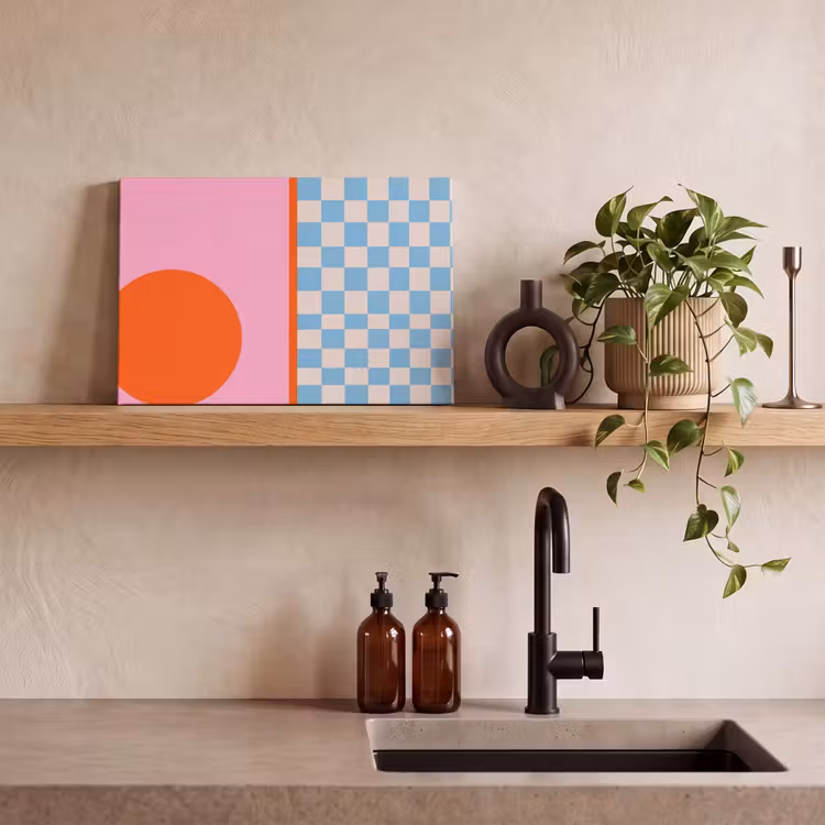 Leinwandbild - Zusammenfassung – Formen – Geometrisch – Modern – Farbenfroh — 3