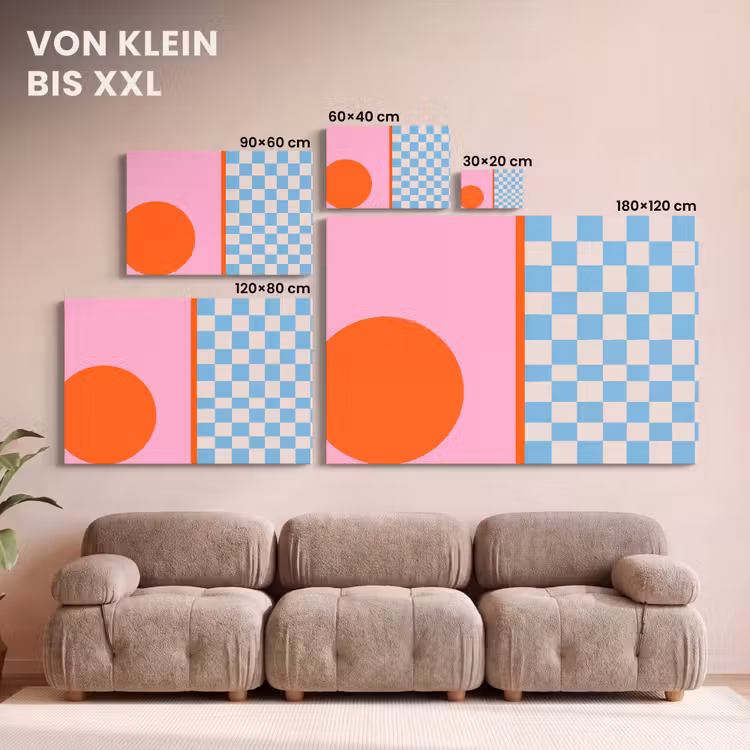 Leinwandbild - Zusammenfassung – Formen – Geometrisch – Modern – Farbenfroh — 6