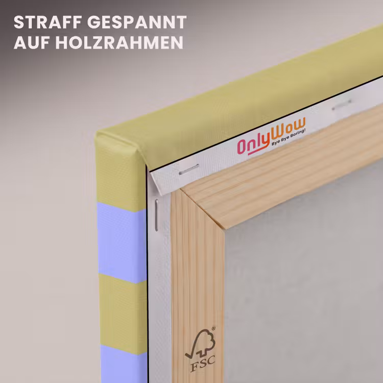 Leinwandbild - Zusammenfassung – Geometrie – Streifen – Blöcke – Rot — 5