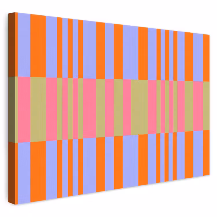 Leinwandbild - Zusammenfassung – Muster – Geometrisch – Farbenfroh – Modern — 1