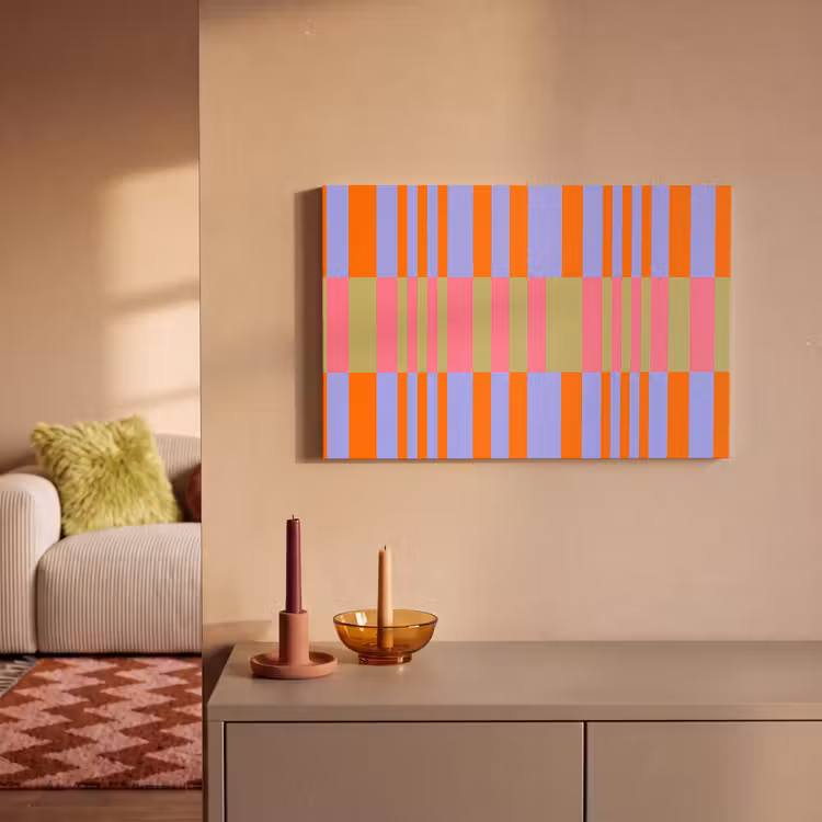 Leinwandbild - Zusammenfassung – Muster – Geometrisch – Farbenfroh – Modern — 2