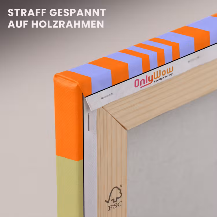 Leinwandbild - Zusammenfassung – Muster – Geometrisch – Farbenfroh – Modern — 5