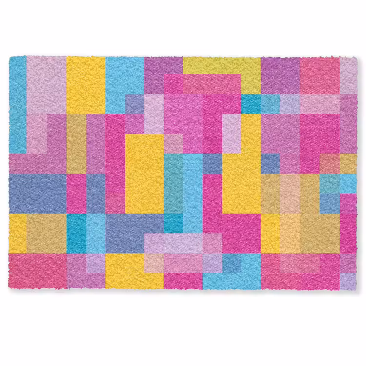 Fußmatte - Abstrakt – Geometrisch – Kunst – Farbenfroh – Modern — 1