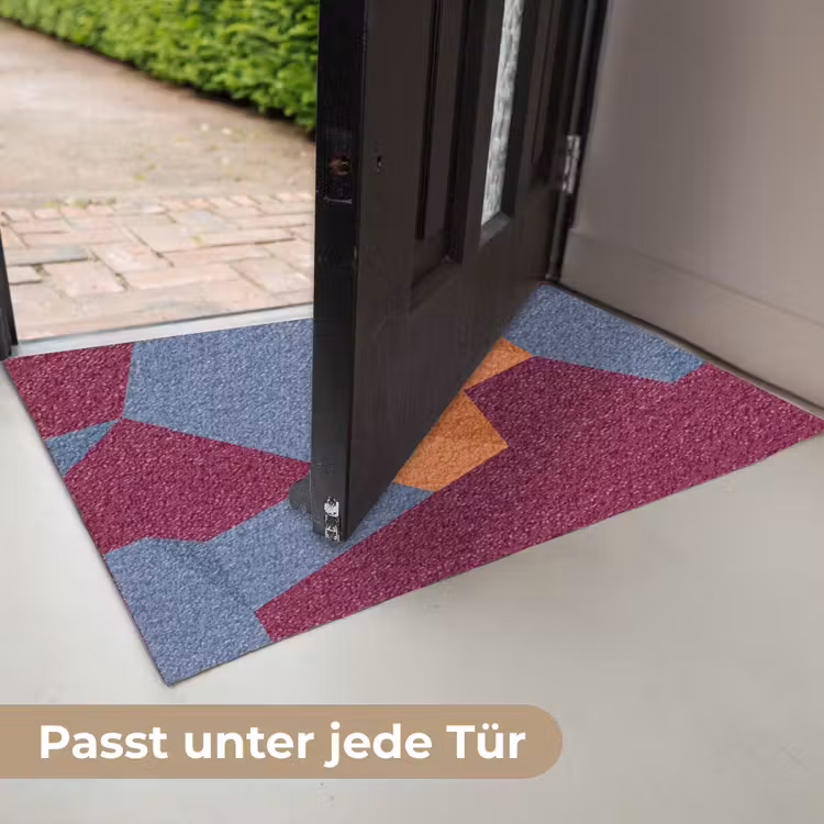 Fußmatte - Zusammenfassung – Formen – Modern – Blau – Orange — 7