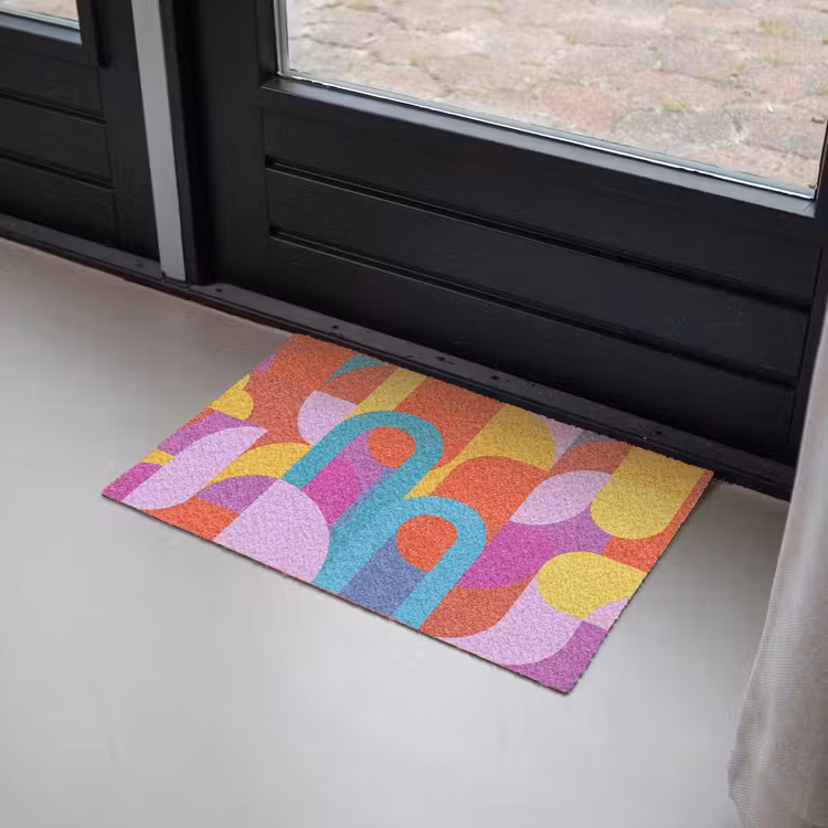 Fußmatte - Zusammenfassung – Geometrie – Farbenfroh – Modern – Kunst — 2