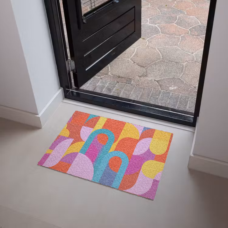 Fußmatte - Zusammenfassung – Geometrie – Farbenfroh – Modern – Kunst — 4