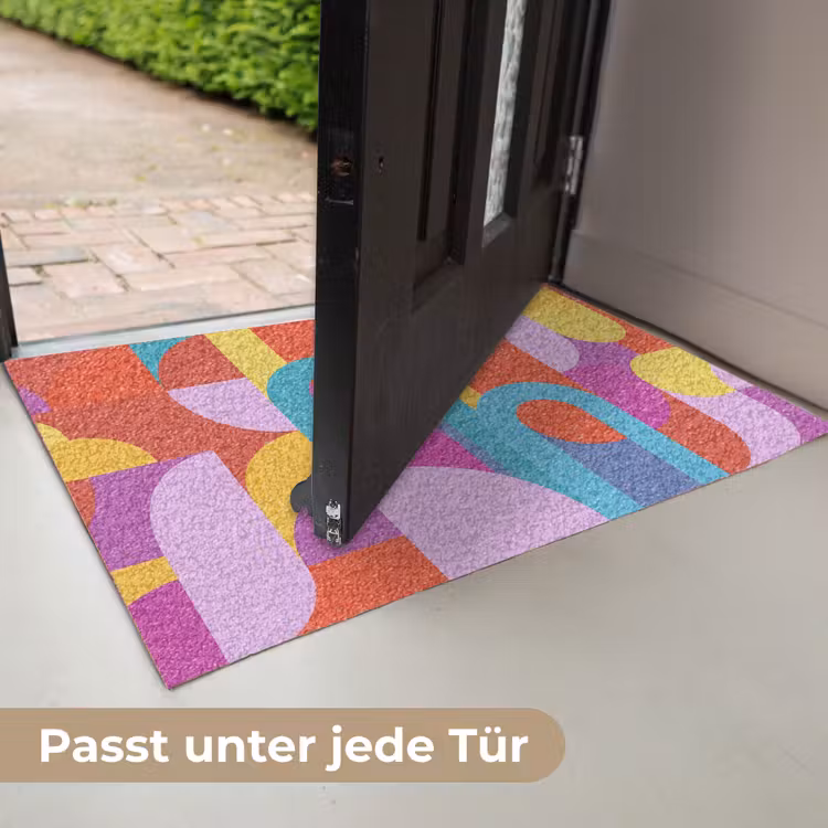 Fußmatte - Zusammenfassung – Geometrie – Farbenfroh – Modern – Kunst — 7