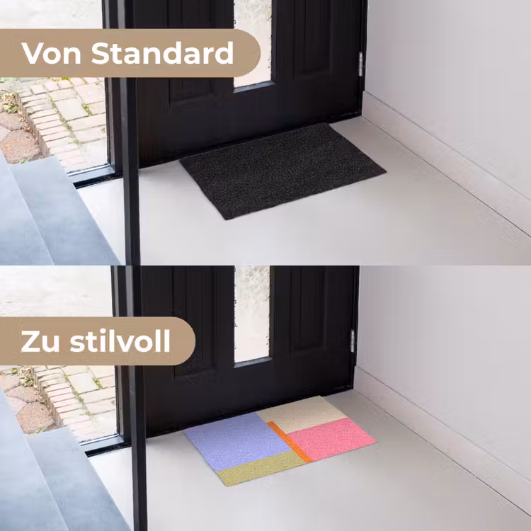 Fußmatte - Zusammenfassung – Geometrie – Kunst – Modern – Farbenfroh — 3
