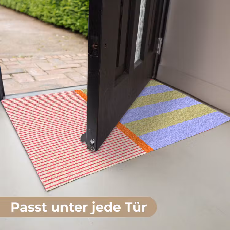 Fußmatte - Zusammenfassung – Geometrie – Streifen – Blöcke – Rot — 7