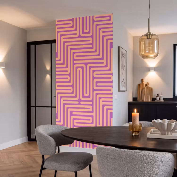 Tapete - Muster – Linien – Abstrakt – Modern – Lila — 5