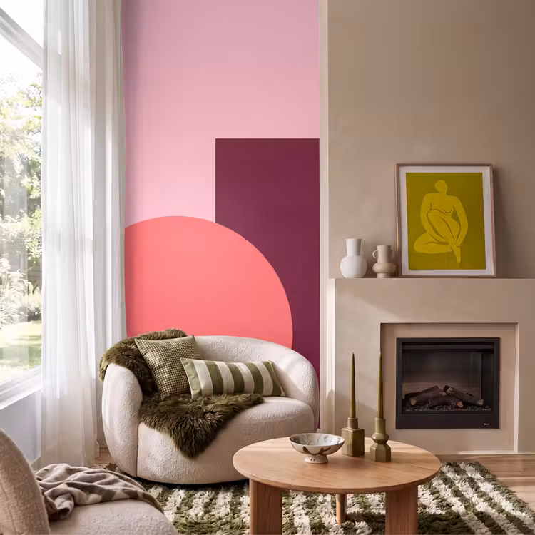 Tapete - Zusammenfassung – Formen – Rosa – Modern – Design — 1