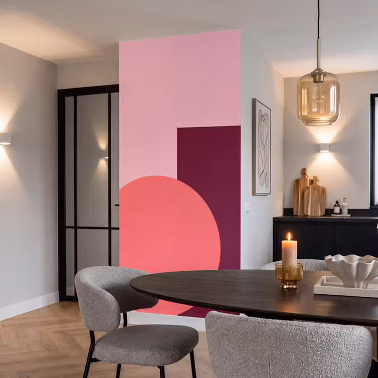 Tapete - Zusammenfassung – Formen – Rosa – Modern – Design — 5