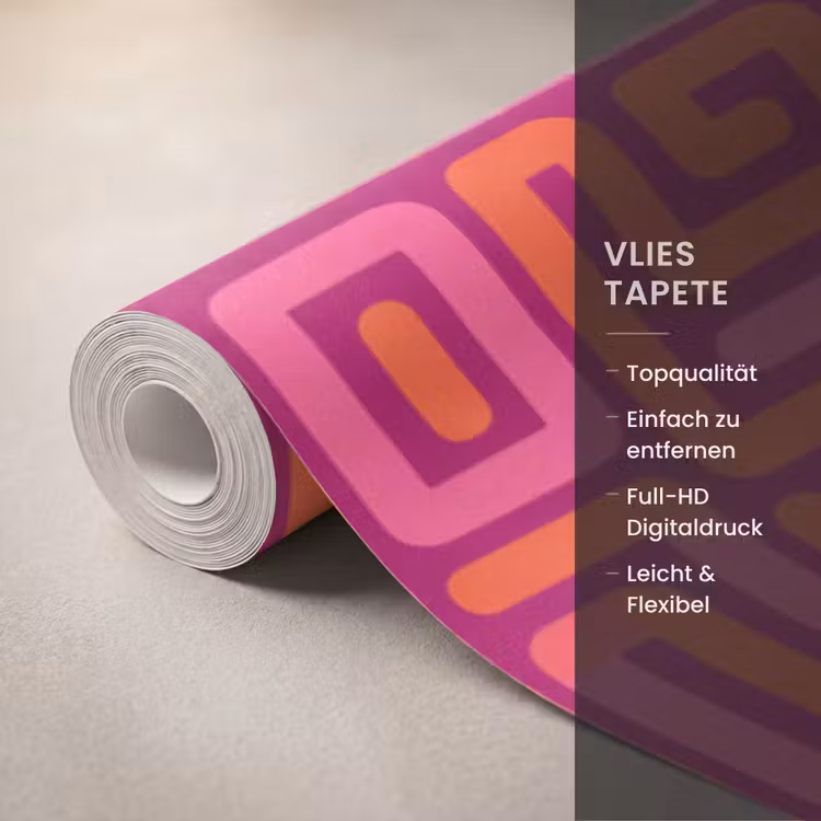 Tapete - Zusammenfassung – Muster – Linien – Rosa – Orange — 3