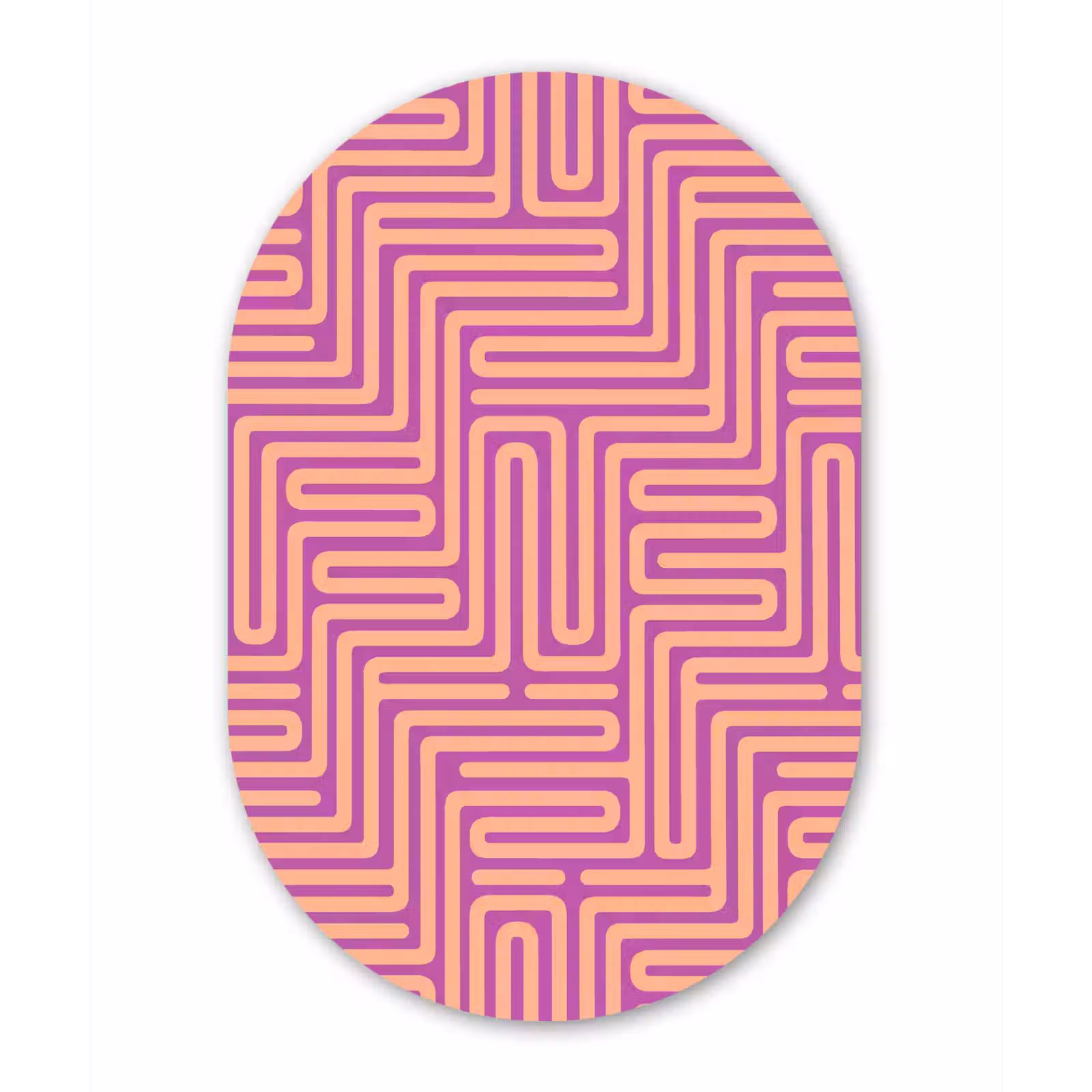 Forexbild Oval - Muster – Linien – Abstrakt – Modern – Lila — 1
