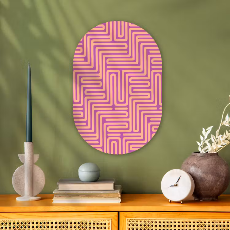 Forexbild Oval - Muster – Linien – Abstrakt – Modern – Lila — 3